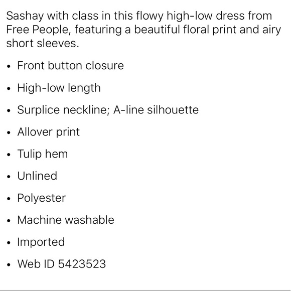 Free People high low dress - Picture 6 of 7